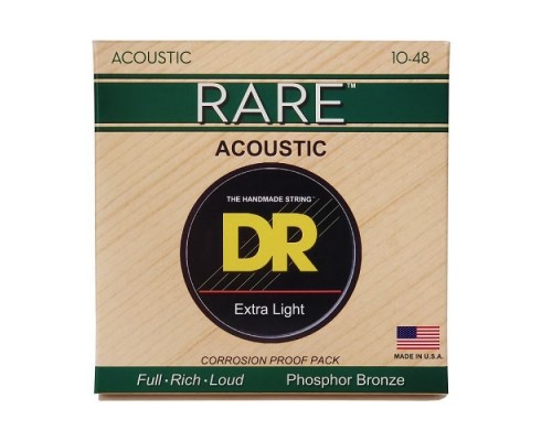 Струни для гітари DR Strings RARE Acoustic Phosphor Bronze - Extra Light (10-48) (RPL-10)