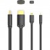 Кабель мультимедійний HDMI M to HDMI micro M 1.5m V2.0 4K 60Hz 18Gbps HDR Dolby Vention (AGIBG)