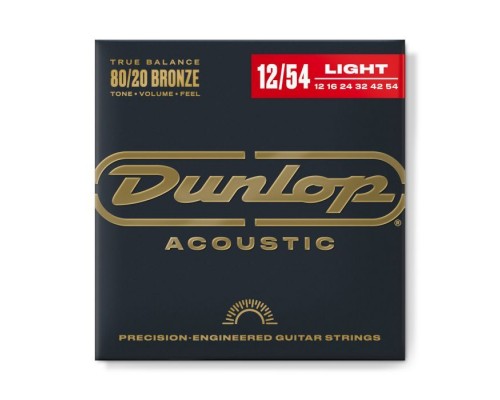 Струни для гітари Jim Dunlop 80/20 Bronze Acoustic Guitar Strings (12-54) (DAB1254)