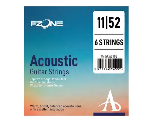 Струни для гітари Fzone Acoustic Phosphor Bronze (11-52) (AC103)