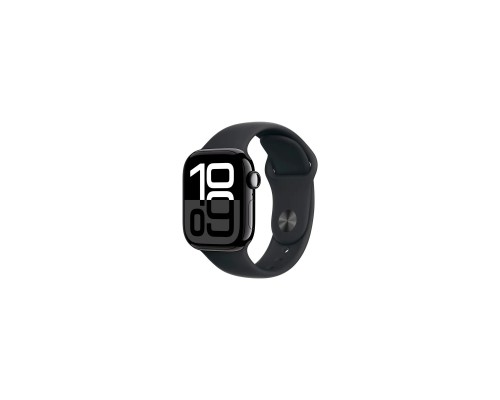 Смарт-годинник Apple Watch Series 10 GPS 42mm Jet Black Aluminium Case with Black Sport Band - M/L (MWWF3QH/A)