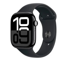 Смарт-годинник Apple Watch Series 10 GPS 46mm Jet Black Aluminium Case with Black Sport Band - S/M (MWWP3QH/A)
