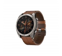 Смарт-годинник Garmin fenix 8 51mm,AMOLED,Sapphire, Bare Ti, Blk/Chsnt Lthr (010-02905-40)