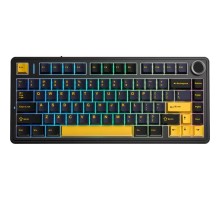 Клавіатура Aula F75 Gasket Greywood V3 switch Hot-Swap PBT Wireless/Bluetooth/USB Black (6948391208626)