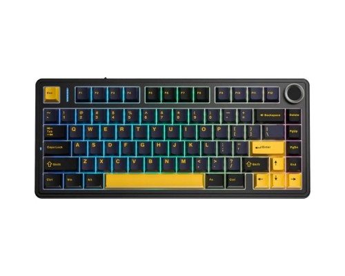 Клавіатура Aula F75 Gasket Greywood V3 switch Hot-Swap PBT Wireless/Bluetooth/USB Black (6948391208626)