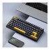 Клавіатура Aula F75 Gasket Greywood V3 switch Hot-Swap PBT Wireless/Bluetooth/USB Black (6948391208626)