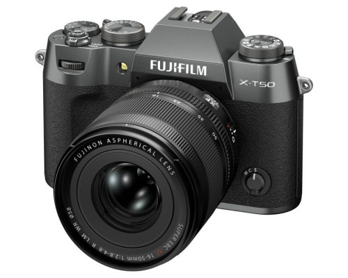 Цифровий фотоапарат Fujifilm X-T50 + XF16-50mmF2.8-4.8 R LM WR Kit Charcoal silver (16828650)