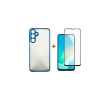 Чохол до мобільного телефона Dengos Samsung Galaxy A16 5G Matte + glass (Blue) (DG-KM-118)