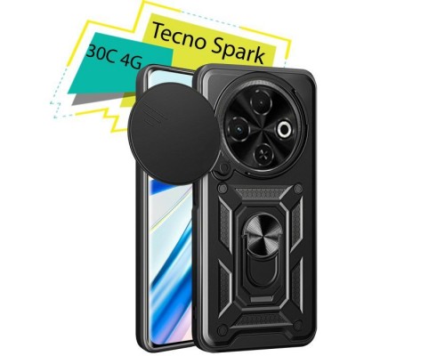 Чохол до мобільного телефона BeCover Military Tecno Spark 30C 4G Black (713074)