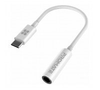 Кабель мультимедійний USB-C to AUX 3.5mm-3.5mm auxlink-c.white Promate (auxlink-c.white)