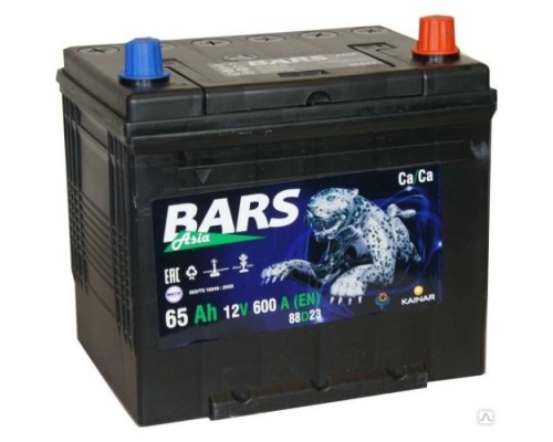 Акумулятор автомобільний Bars 65Ah ASIA Ев (-/+) (600EN)