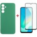 Чохол до мобільного телефона Dengos Samsung Galaxy A16 Soft + glass (Mint) (DG-KM-134)