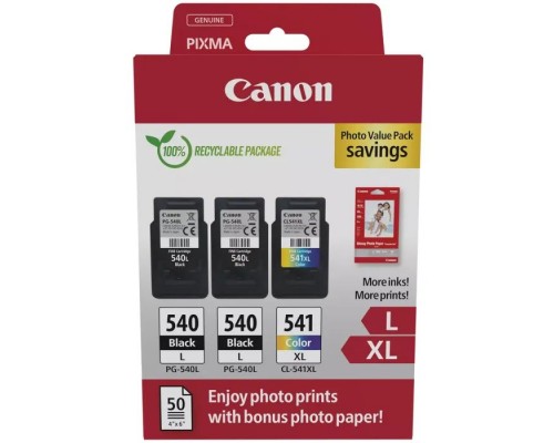 Картридж Canon PG-540 Multipack PG-540L*2/CL-541XL 2xBK, Color + GP-501 Glossy Paper (5224B015)