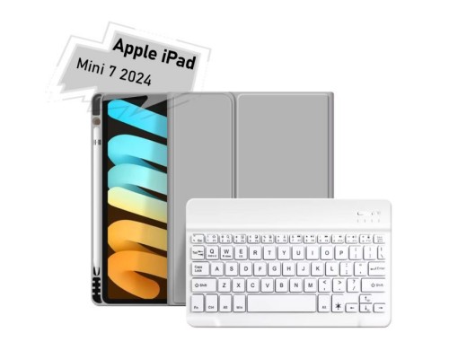 Чохол до планшета BeCover with keyboard Apple iPad Mini 7 2024 Gray (712994)