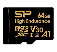 Карта пам'яті Silicon Power 64GB microSDXC class 10 UHS-I U3 V30 A1 High Endurance (SP064GBSTXDV3V1HSP)