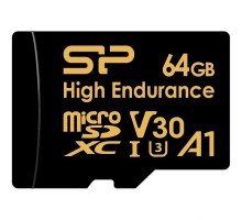 Карта пам'яті Silicon Power 64GB microSDXC class 10 UHS-I U3 V30 A1 High Endurance (SP064GBSTXDV3V1HSP)