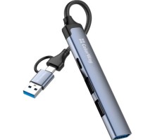 Концентратор ColorWay USB-A/USB-C 4-in-1 USB2.0х2/USB3.0/USB-C2.0 (CW-HUB06)