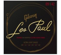 Струни для гітари Gibson SEG-LES Les Paul Premium Electric Guitar Strings Ultra-Light (09-42) (230476)