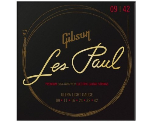 Струни для гітари Gibson SEG-LES Les Paul Premium Electric Guitar Strings Ultra-Light (09-42) (230476)