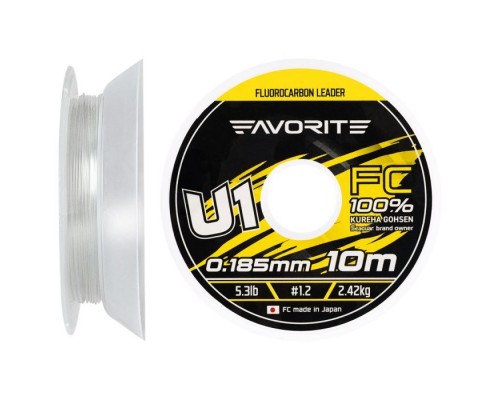 Флюорокарбон Favorite U1 FC 10m 1.2/0.185mm 5.3lb/2.42kg (1693.11.76)