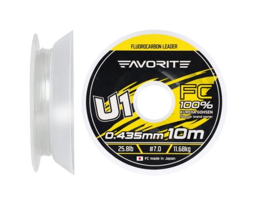 Флюорокарбон Favorite U1 FC 10m 7.0/0.435mm 25.8lb/11.68kg (1693.11.86)
