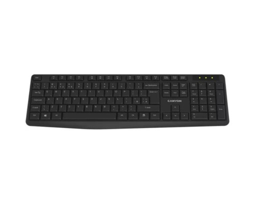 Клавіатура Canyon KB-W01 Water resistant Wireless UA Black (CNE-CKEYW01)