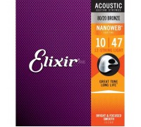 Струни для гітари Elixir 11152 Nanoweb 80/20 Bronze Acoustic 12-String Extra Light (10-47) (240666)