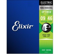 Струни для гітари Elixir 19027 Optiweb Nickel Plated Steel Custom Light (09-46) (283942)
