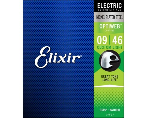 Струни для гітари Elixir 19027 Optiweb Nickel Plated Steel Custom Light (09-46) (283942)
