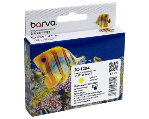 Картридж Barva Epson T1284 (C13T12844011/C13T12844012) 320с, yellow (IC-1284)