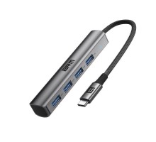 Концентратор Armorstandart USB-C to 4USB Grey (ARM69364)