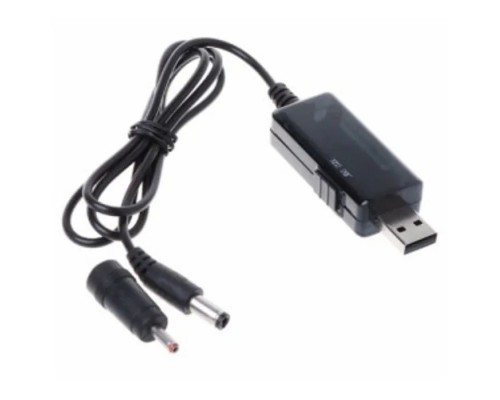 Кабель живлення USB to DC 5.5x2.5mm + 3.5x1.35mm 9V-12V 0.8m 18W Kingda (KD-USB-DC9/12)