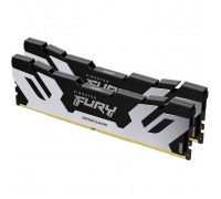 Модуль пам'яті для комп'ютера DDR5 48GB (2x24GB) 8000 MHz Renegade Black/Silver Kingston Fury (ex.HyperX) (KF580C38RSK2-48)