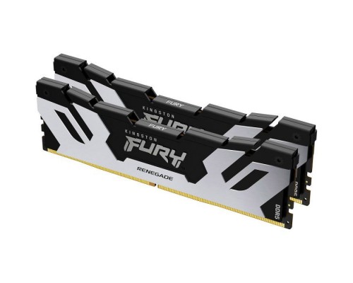 Модуль пам'яті для комп'ютера DDR5 48GB (2x24GB) 8000 MHz Renegade Black/Silver Kingston Fury (ex.HyperX) (KF580C38RSK2-48)