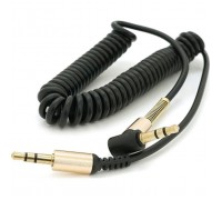 Кабель мультимедійний 3.5mm M to 3.5mm M 1.5m 90° corner black Voltronic (YT-AUXSGJ(M)/(M)-1.5-B)