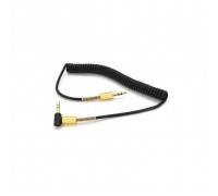 Кабель мультимедійний 3.5mm M to 3.5mm M 1.0m black VEGGIEG (YT-AUXGJ(M)/(M)-AWS-2)