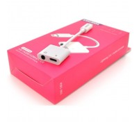 Перехідник Lightning 2-in-1 Audio Adapter Lightning + 3.5mm iKAKU (KSC-353)