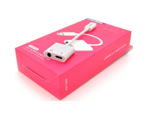Перехідник Lightning 2-in-1 Audio Adapter Lightning + 3.5mm iKAKU (KSC-353)