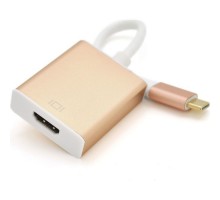 Перехідник USB-C to HDMI F 0.1m 4K gold Voltronic (YT-C-Type-C(M)/HDMI(F))