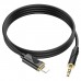 Кабель мультимедійний Lightning to 3.5mm M 1.0m silicone black HOCO (6942007625494)
