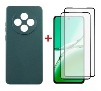 Чохол до мобільного телефона Dengos Oppo Reno 12F 4G Case Soft + 2 Glass (Green) (DG-CTG2P-28)