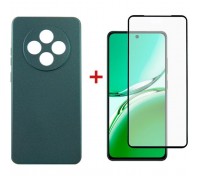Чохол до мобільного телефона Dengos Oppo Reno12 F 4G Case Soft + Glass (Green) (DG-KM-156)