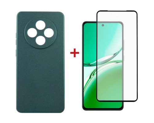 Чохол до мобільного телефона Dengos Oppo Reno12 F 4G Case Soft + Glass (Green) (DG-KM-156)