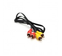 Кабель мультимедійний 2xRCA M to 2xRCA M 1.0m black Voltronic (14720)