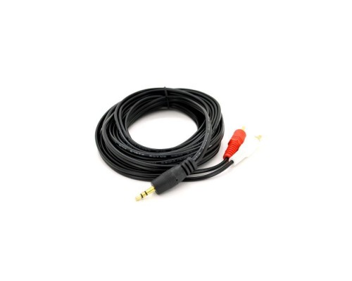 Кабель мультимедійний 3.5mm M to 2xRCA M 3.0m black Voltronic (YT-3.5(M)/2хRCA(M)-3.0Cu)