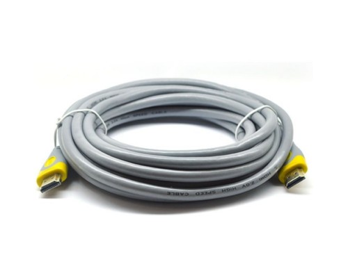 Кабель мультимедійний HDMI M to HDMI M 15.0m V2.0 gray V-LINK (YT-HDMI(M)/(M)HSV2.0-15m/16188)