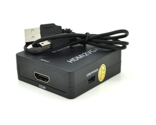 Перехідник HDMI F to VGA F 720P/1080P black Voltronic (YT-CM-HDMI/VGA-B)