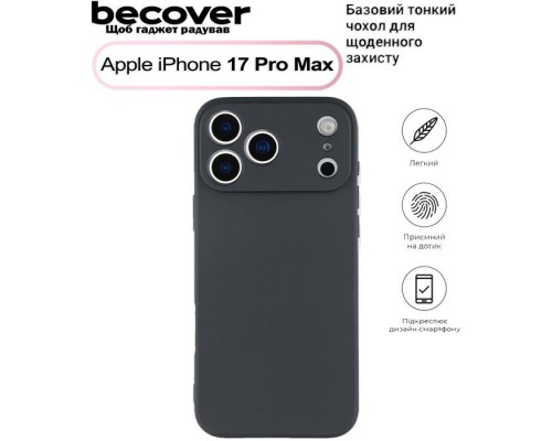 Чохол до мобільного телефона BeCover Apple iPhone 17 Pro Max Black (713762)