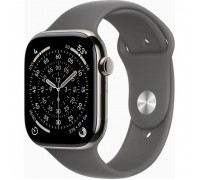 Смарт-годинник Apple Watch Series 11 GPS + Cellular 46mm Natural Titanium Case with Stone Grey Sport Band - M/L (MFCX4RK/A)