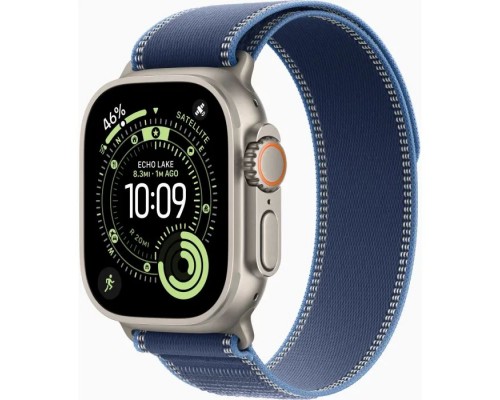 Смарт-годинник Apple Watch Ultra 3 GPS + Cellular 49mm Natural Titanium Case with Blue/Bright Blue Trail Loop - M/L (MEWU4QP/A)